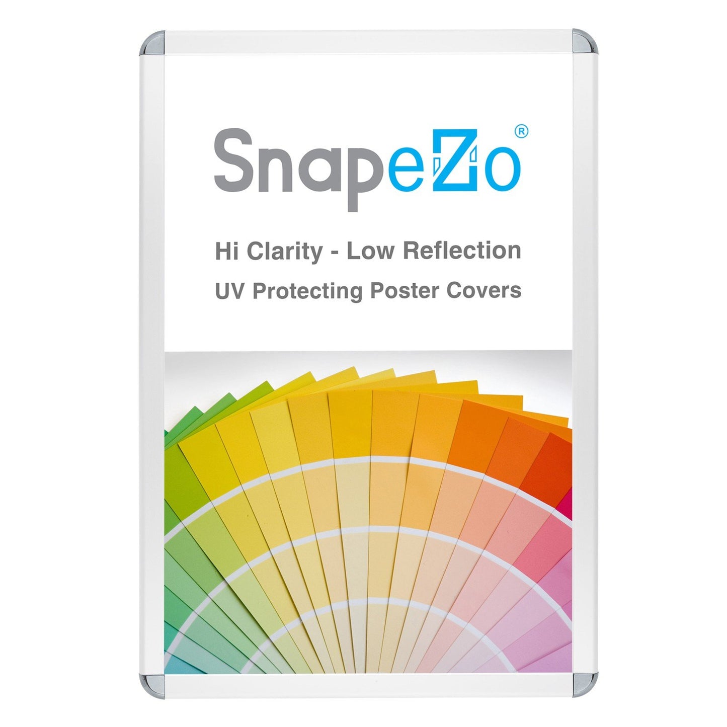 SnapeZo® 60.96 x 91.44 cm White Round-Cornered Snap Frame - 32MM Profile