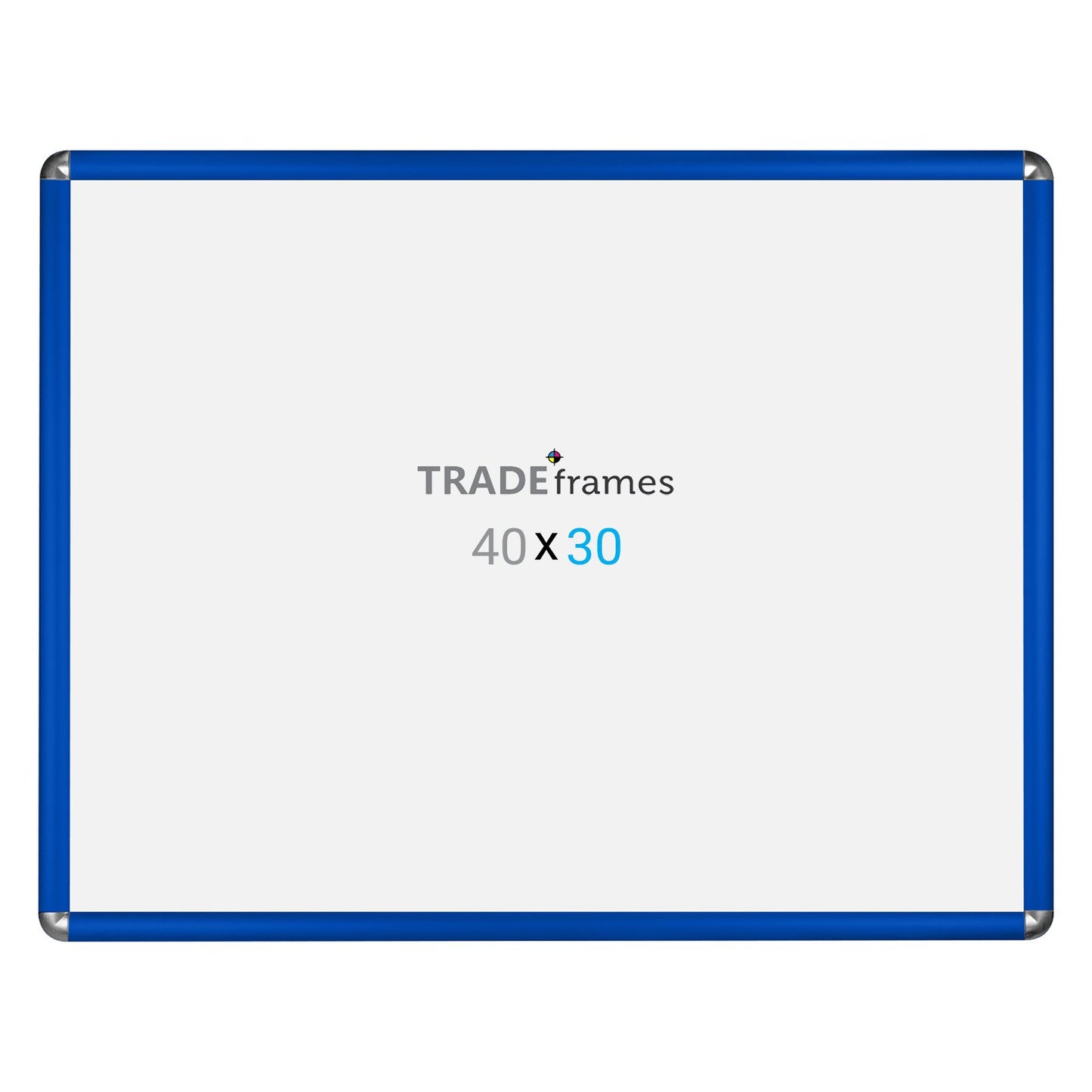 76.20 x 101.60 cm Blue Round-Cornered Snap Frame - 32MM Profile