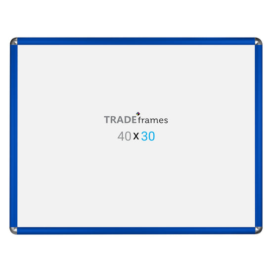 76.20 x 101.60 cm Blue Round-Cornered Snap Frame - 32MM Profile