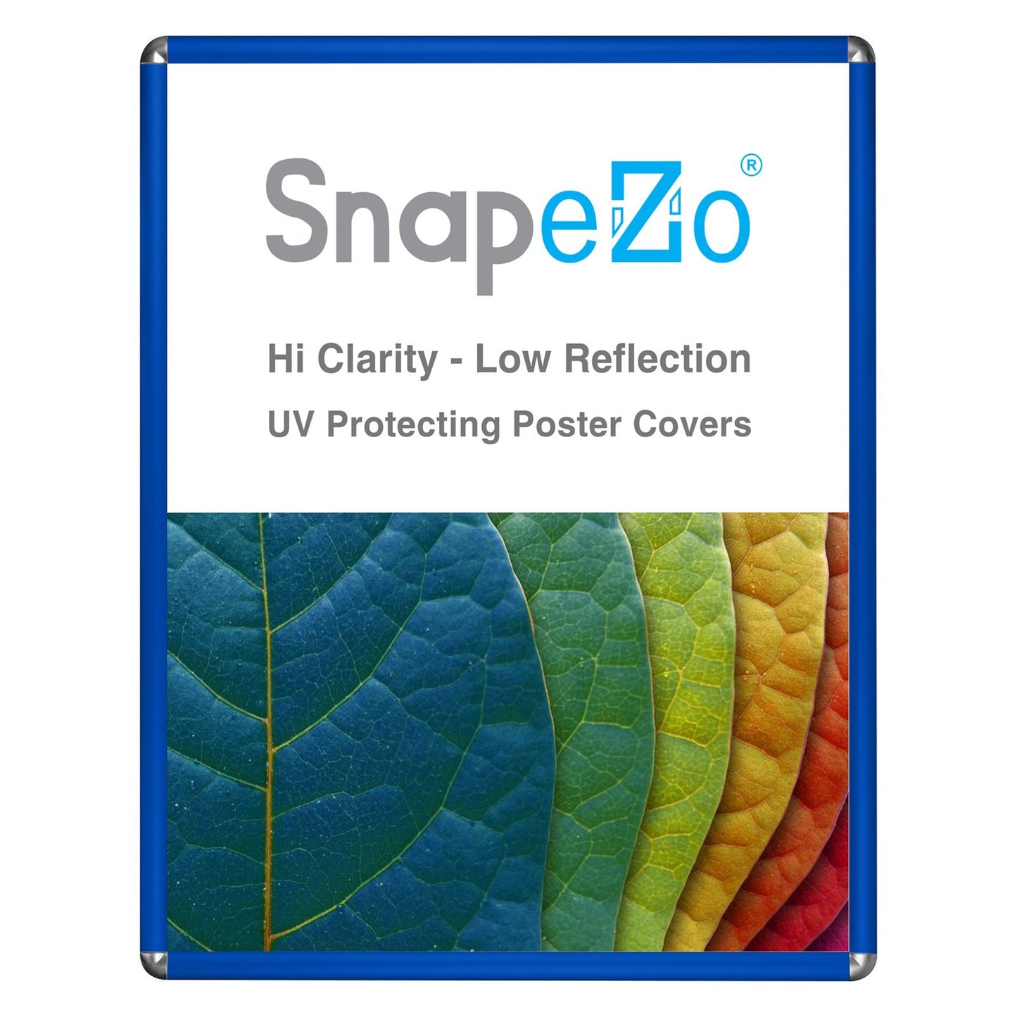 SnapeZo® 76.20 x 101.60 cm Blue Round-Cornered Snap Frame - 32MM Profile