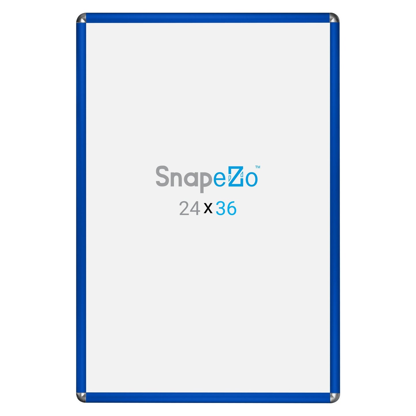 SnapeZo® 60,96 x 91,44 cm Marco a presión de esquinas redondeadas azul - Perfil de 25 mm