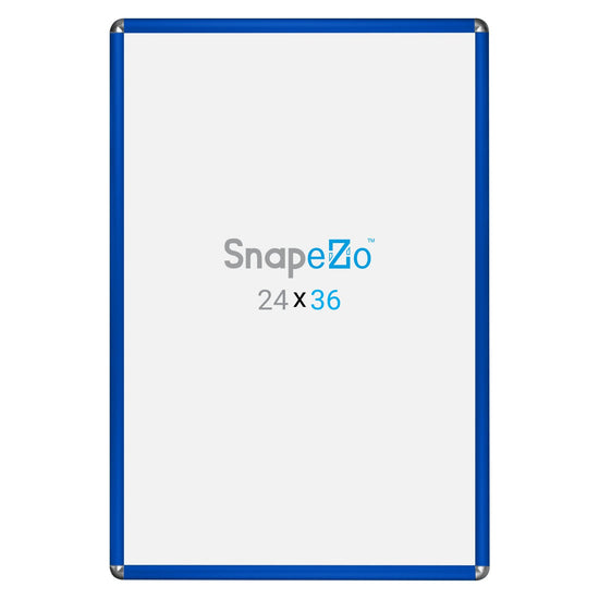 SnapeZo® 60,96 x 91,44 cm Marco a presión de esquinas redondeadas azul - Perfil de 25 mm