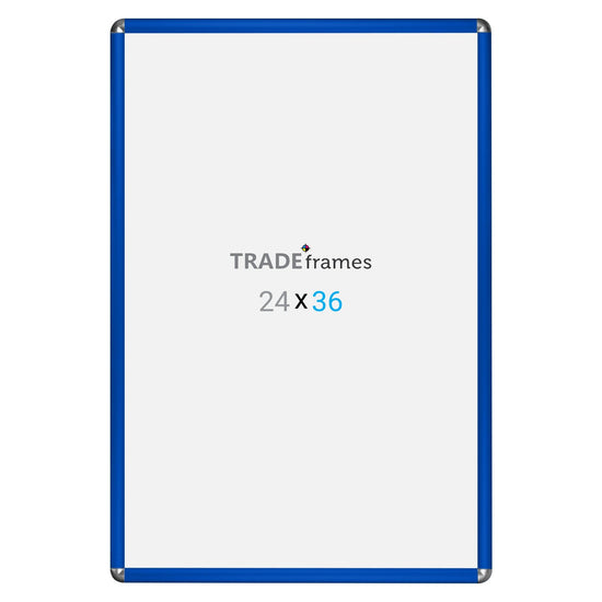 60.96 x 91.44 cm Blue Round-Cornered Snap Frame - 25MM Profile