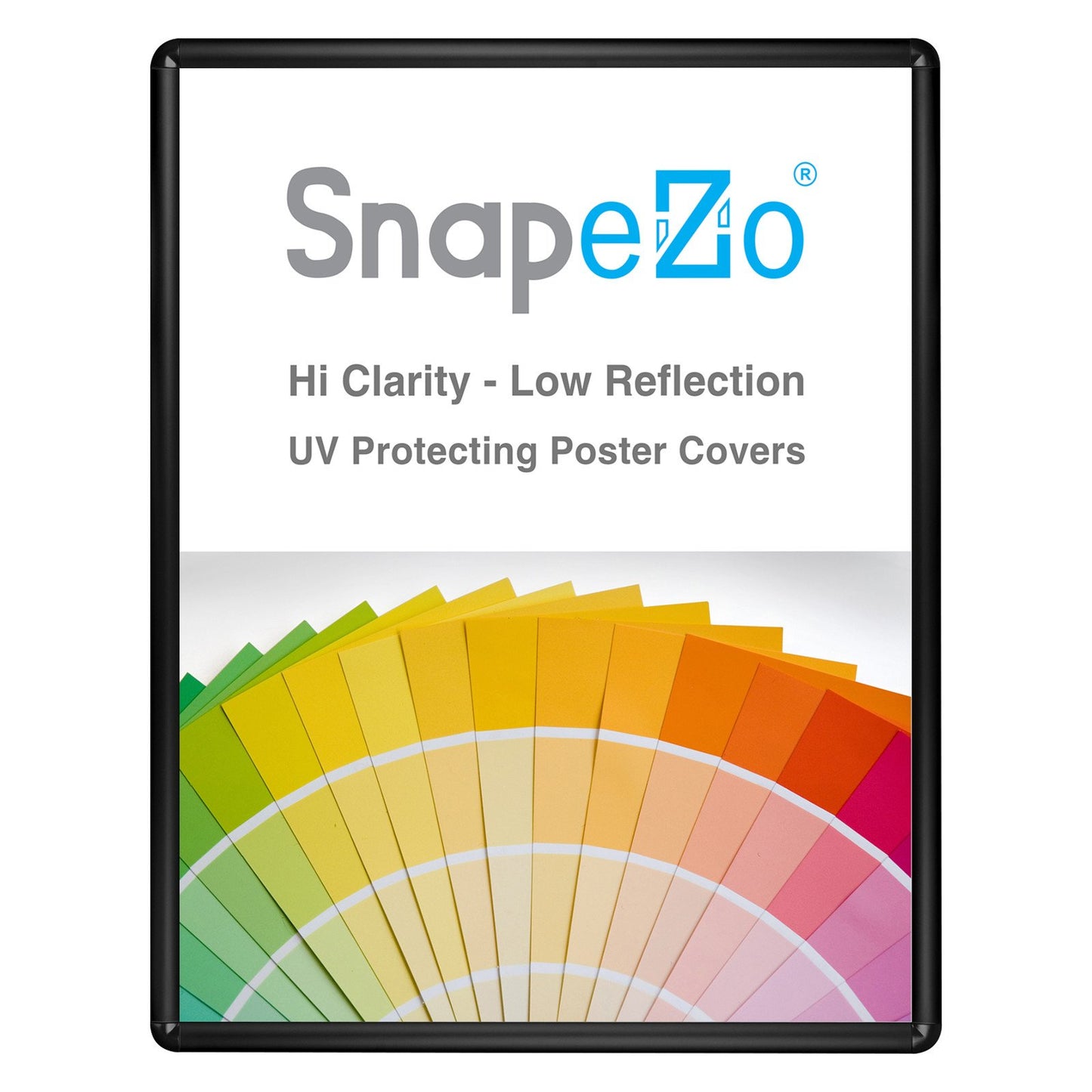 SnapeZo® 76.20 x 101.60 cm Black Round-Cornered Snap Frame - 32MM Profile