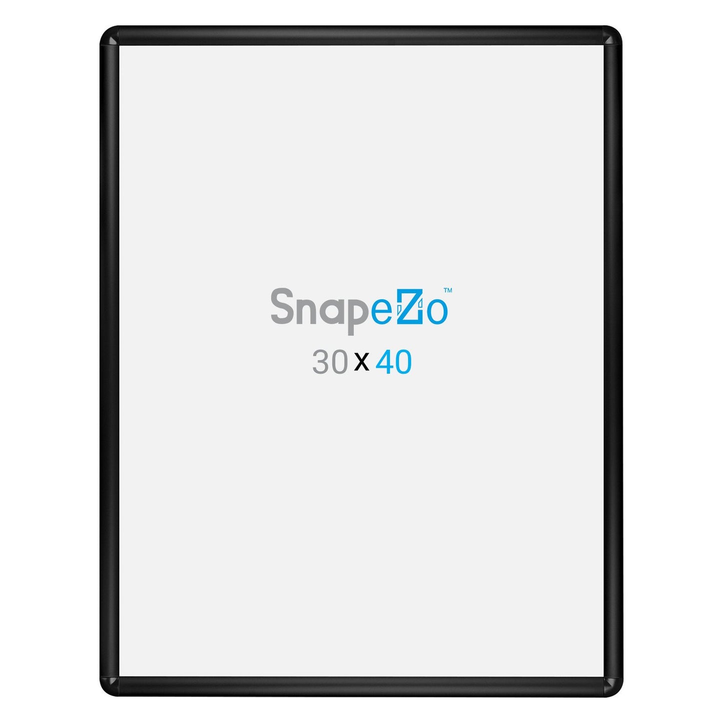 SnapeZo® 76,20 x 101,60 cm Marco a presión negro de esquinas redondeadas - Perfil de 32 mm