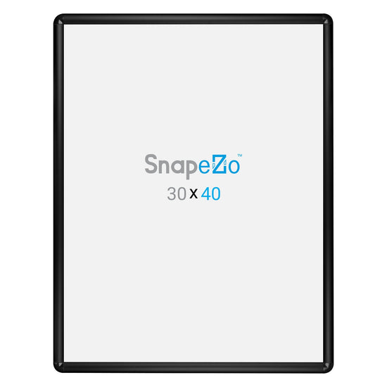 SnapeZo® 76,20 x 101,60 cm Marco a presión negro de esquinas redondeadas - Perfil de 32 mm