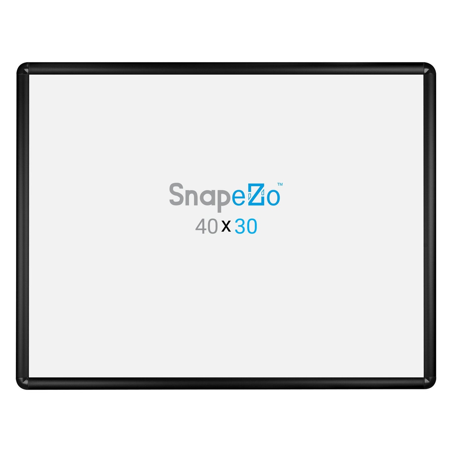 SnapeZo® 76.20 x 101.60 cm Black Round-Cornered Snap Frame - 32MM Profile