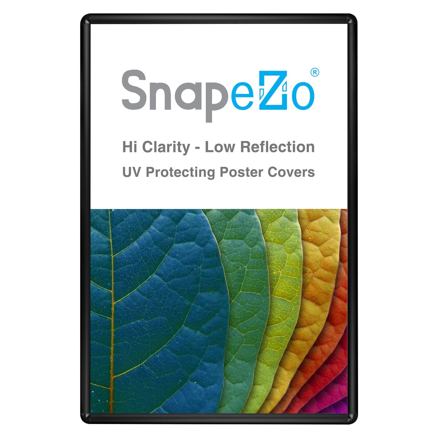 SnapeZo® 60.96 x 91.44 cm Black Round-Cornered Snap Frame - 25MM Profile