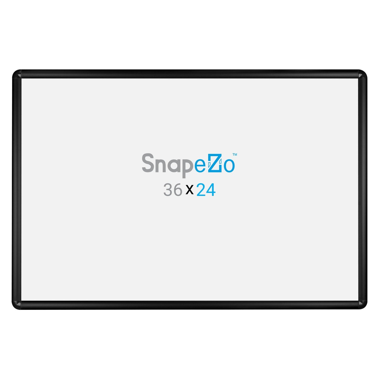 SnapeZo® 60,96 x 91,44 cm Marco a presión negro de esquinas redondeadas - Perfil de 25 mm