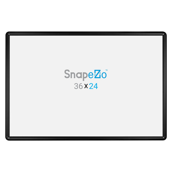 SnapeZo® 60,96 x 91,44 cm Marco a presión negro de esquinas redondeadas - Perfil de 25 mm