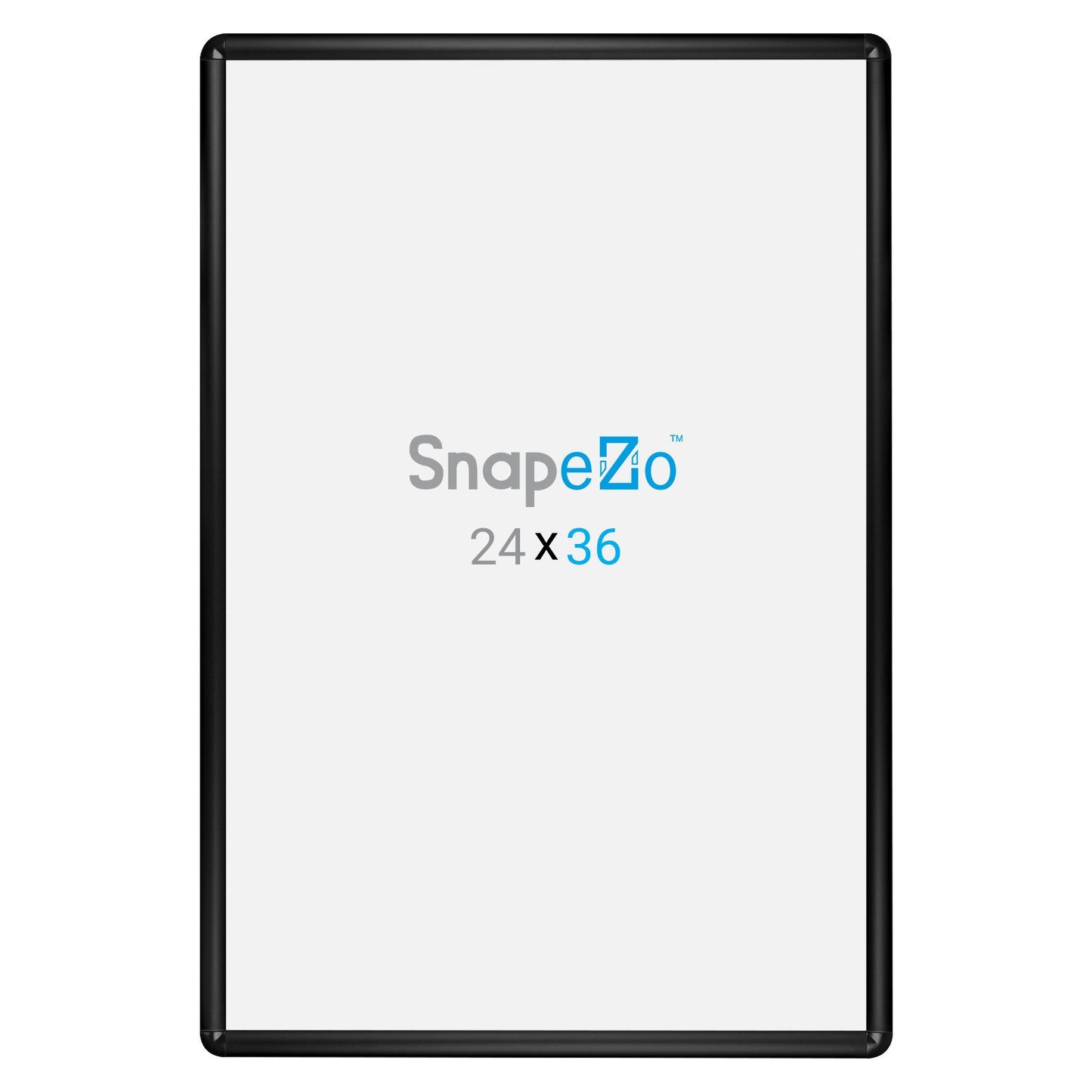 SnapeZo® 60,96 x 91,44 cm Marco a presión negro de esquinas redondeadas - Perfil de 25 mm