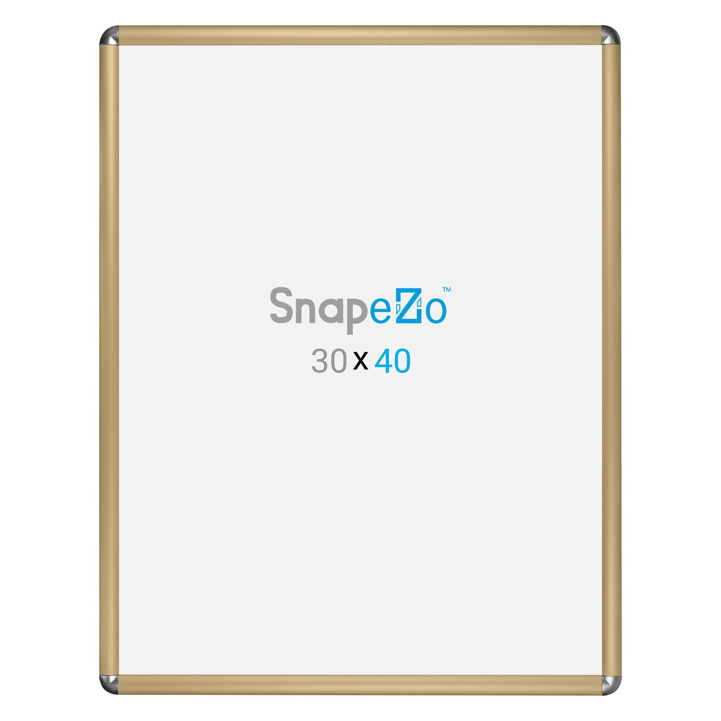 76.20 x 101.60 cm Gold Round-Cornered Movie Poster Frame 32MM SnapeZo®