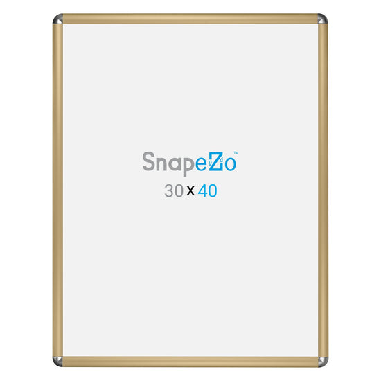 76.20 x 101.60 cm Gold Round-Cornered Movie Poster Frame 32MM SnapeZo®