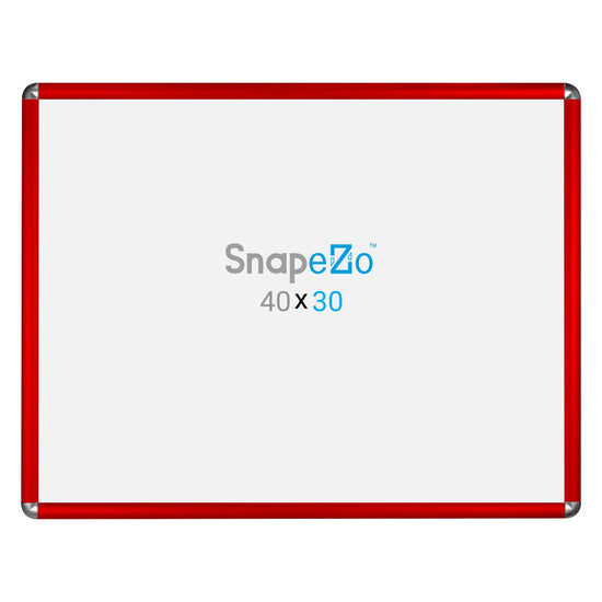 SnapeZo® 76,20 x 101,60 cm Marco a presión rojo de esquinas redondeadas - Perfil de 32 mm