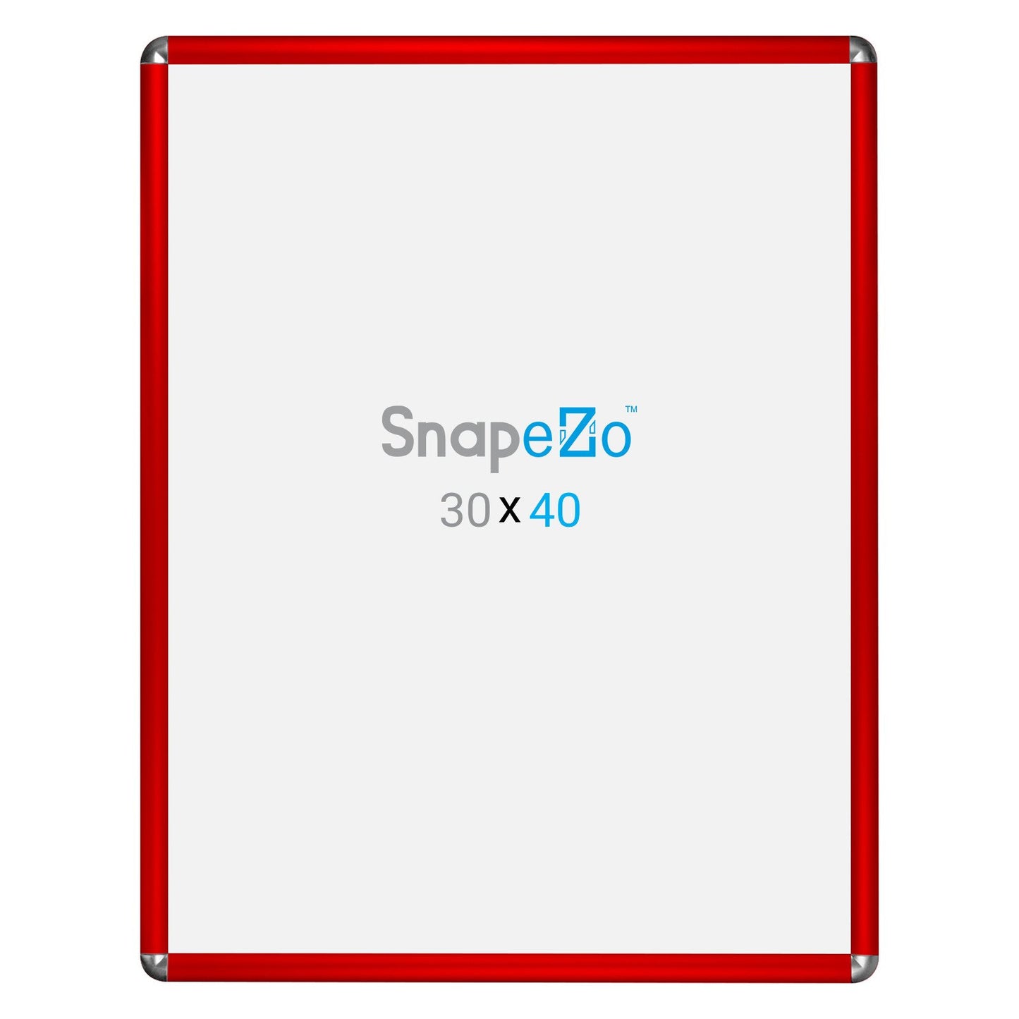 SnapeZo® 76,20 x 101,60 cm Marco a presión rojo de esquinas redondeadas - Perfil de 32 mm