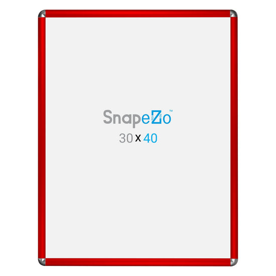 SnapeZo® 76.20 x 101.60 cm Red Round-Cornered Snap Frame - 32MM Profile