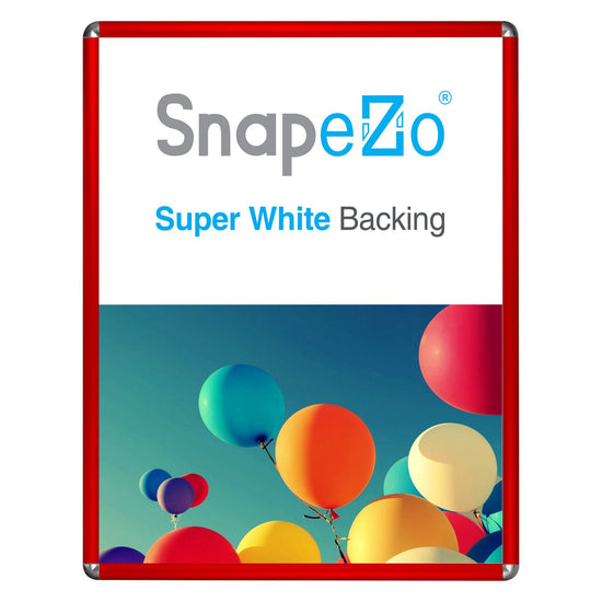 SnapeZo® 76.20 x 101.60 cm Red Round-Cornered Snap Frame - 32MM Profile