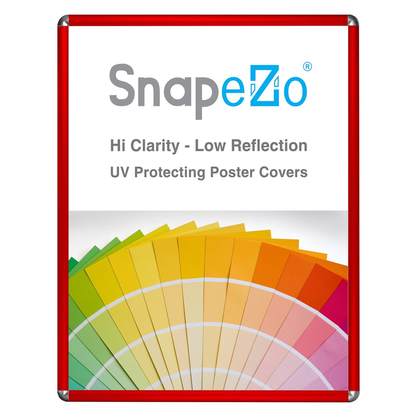 SnapeZo® 76.20 x 101.60 cm Red Round-Cornered Snap Frame - 32MM Profile