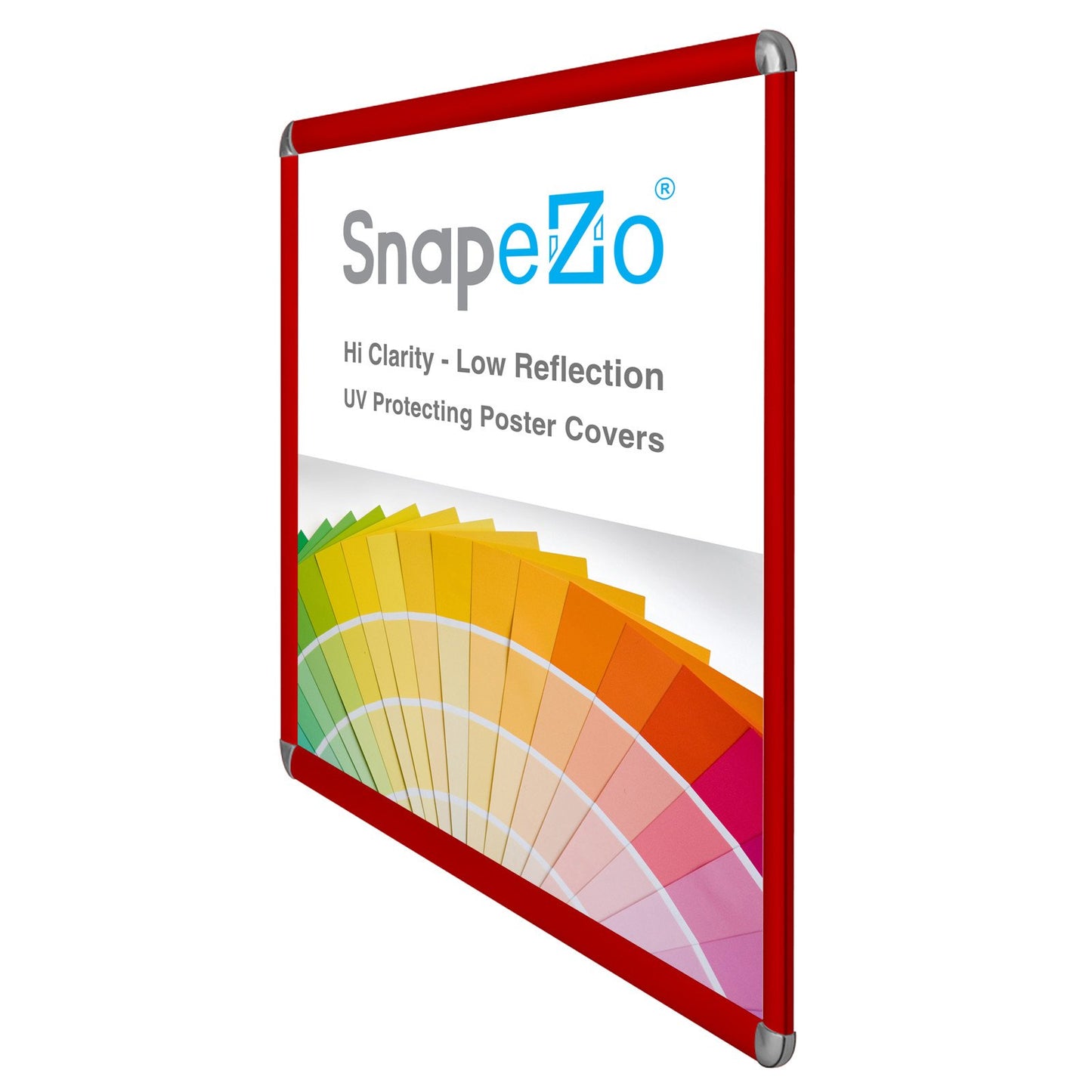 SnapeZo® 76.20 x 101.60 cm Red Round-Cornered Snap Frame - 32MM Profile