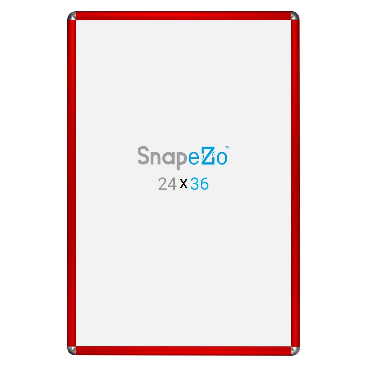 SnapeZo® 60,96 x 91,44 cm Marco a presión rojo de esquinas redondeadas - Perfil de 25 mm