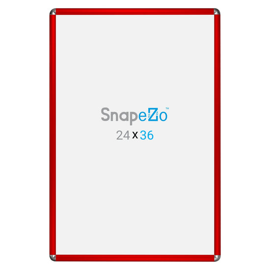 SnapeZo® 60,96 x 91,44 cm Marco a presión rojo de esquinas redondeadas - Perfil de 25 mm