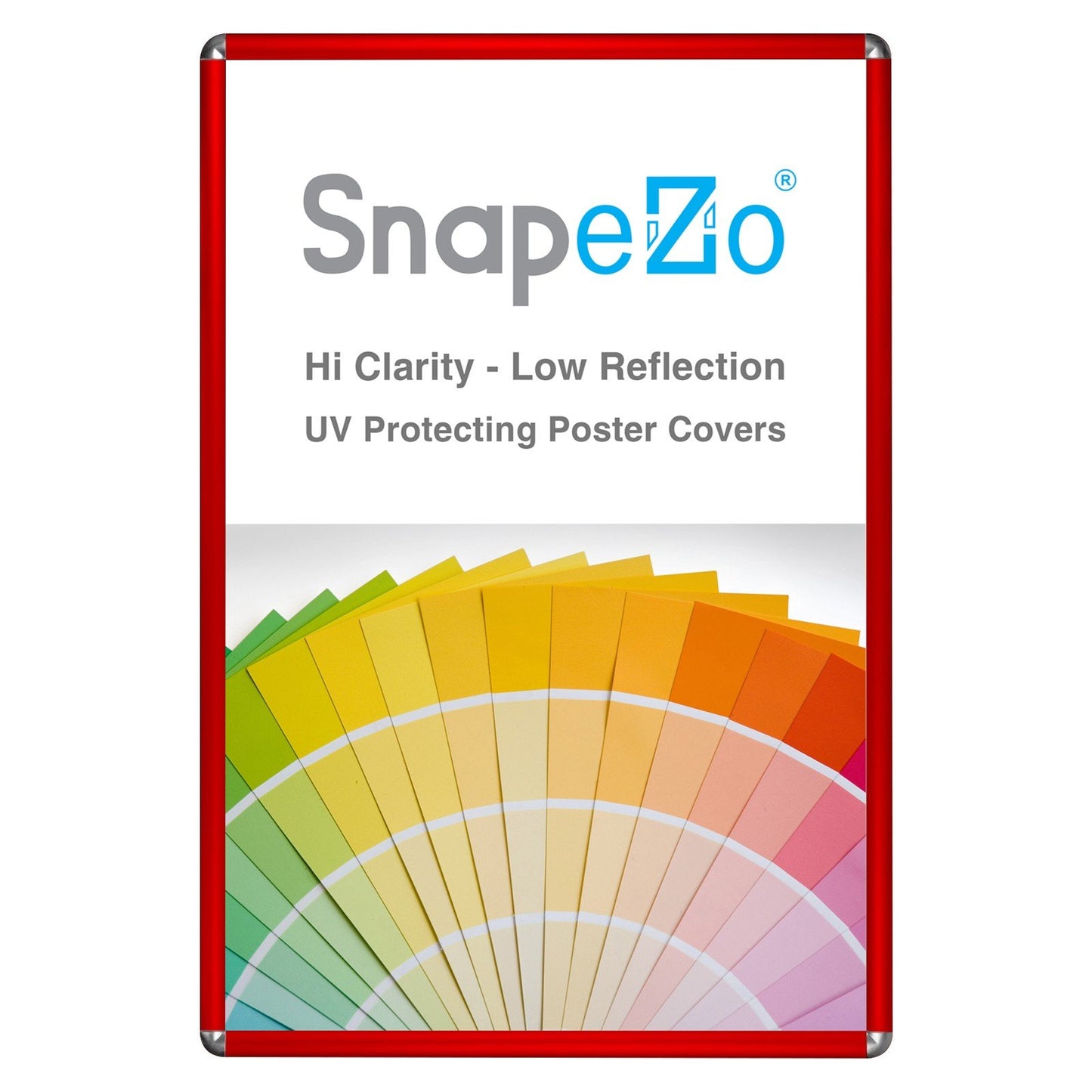 SnapeZo® 60.96 x 91.44 cm Red Round-Cornered Snap Frame - 25MM Profile