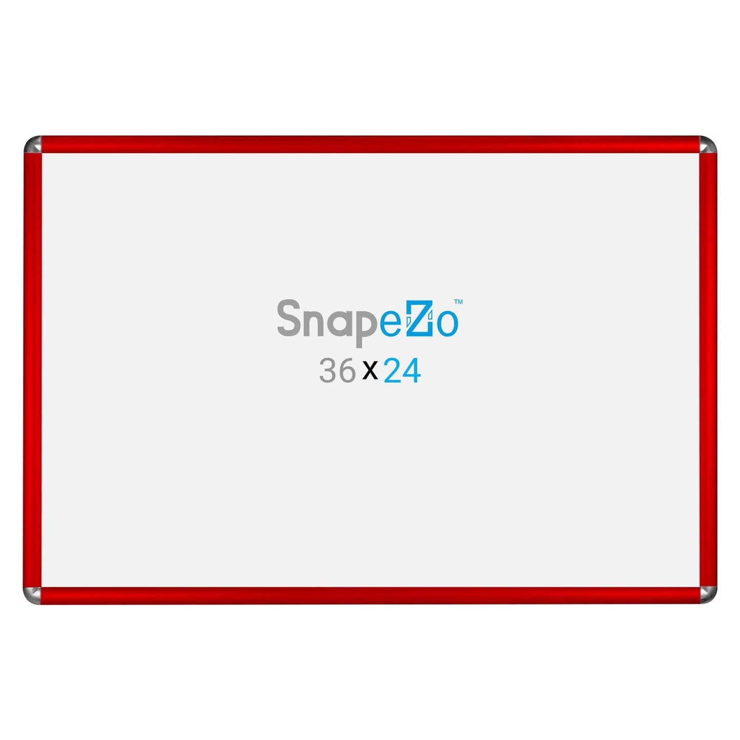 SnapeZo® 60,96 x 91,44 cm Marco a presión rojo de esquinas redondeadas - Perfil de 25 mm