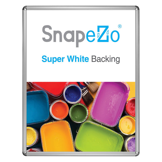 SnapeZo® 76.20 x 101.60 cm Silver Round-Cornered Snap Frame - 32MM Profile