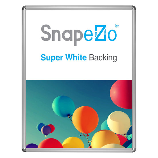 SnapeZo® 76.20 x 101.60 cm Silver Round-Cornered Snap Frame - 32MM Profile