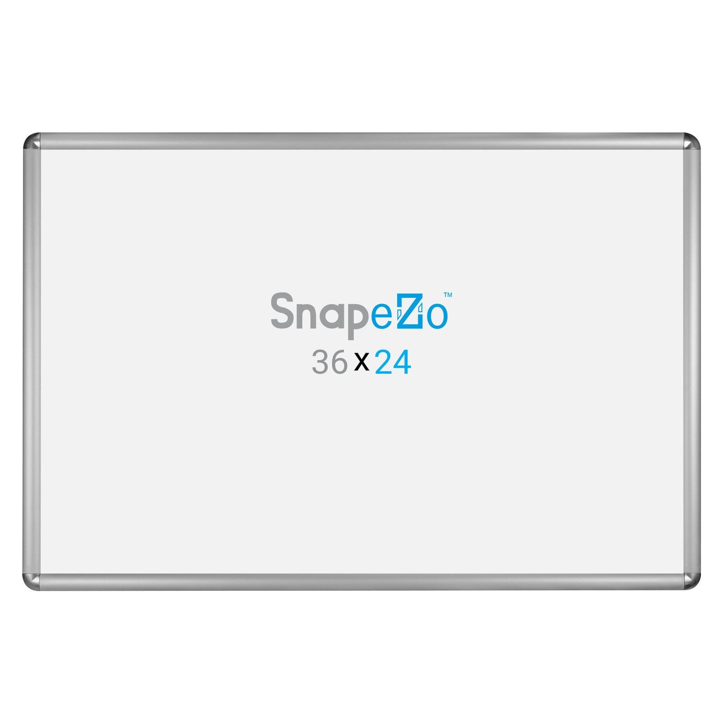 SnapeZo® 60.96 x 91.44 cm Silver Round-Cornered Snap Frame - 25MM Profile