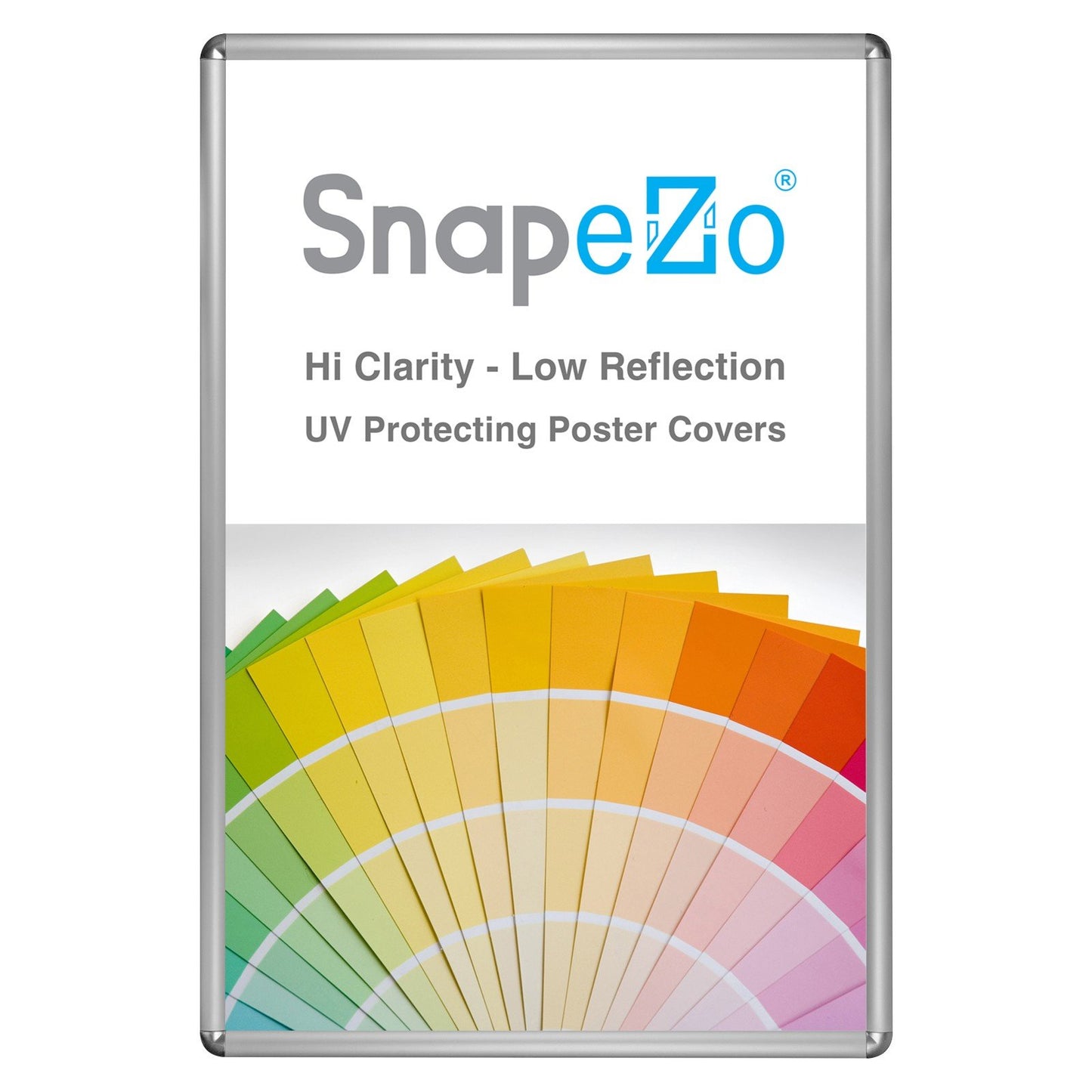 SnapeZo® 60.96 x 91.44 cm Silver Round-Cornered Snap Frame - 25MM Profile