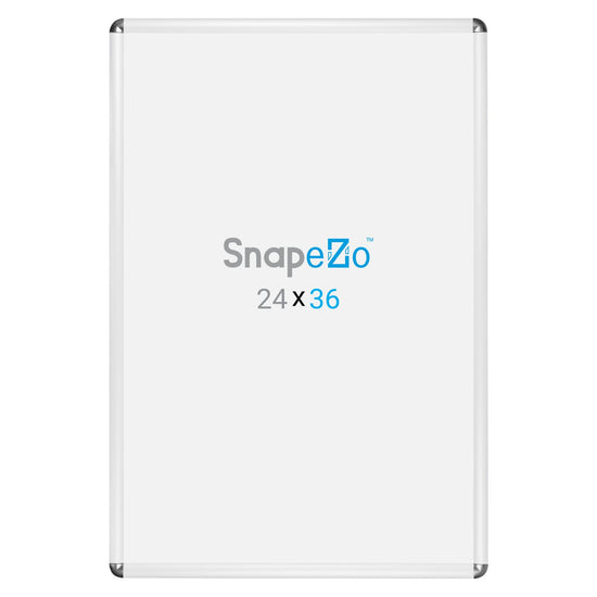 SnapeZo® 60.96 x 91.44 cm White Round-Cornered Snap Frame - 25MM Profile