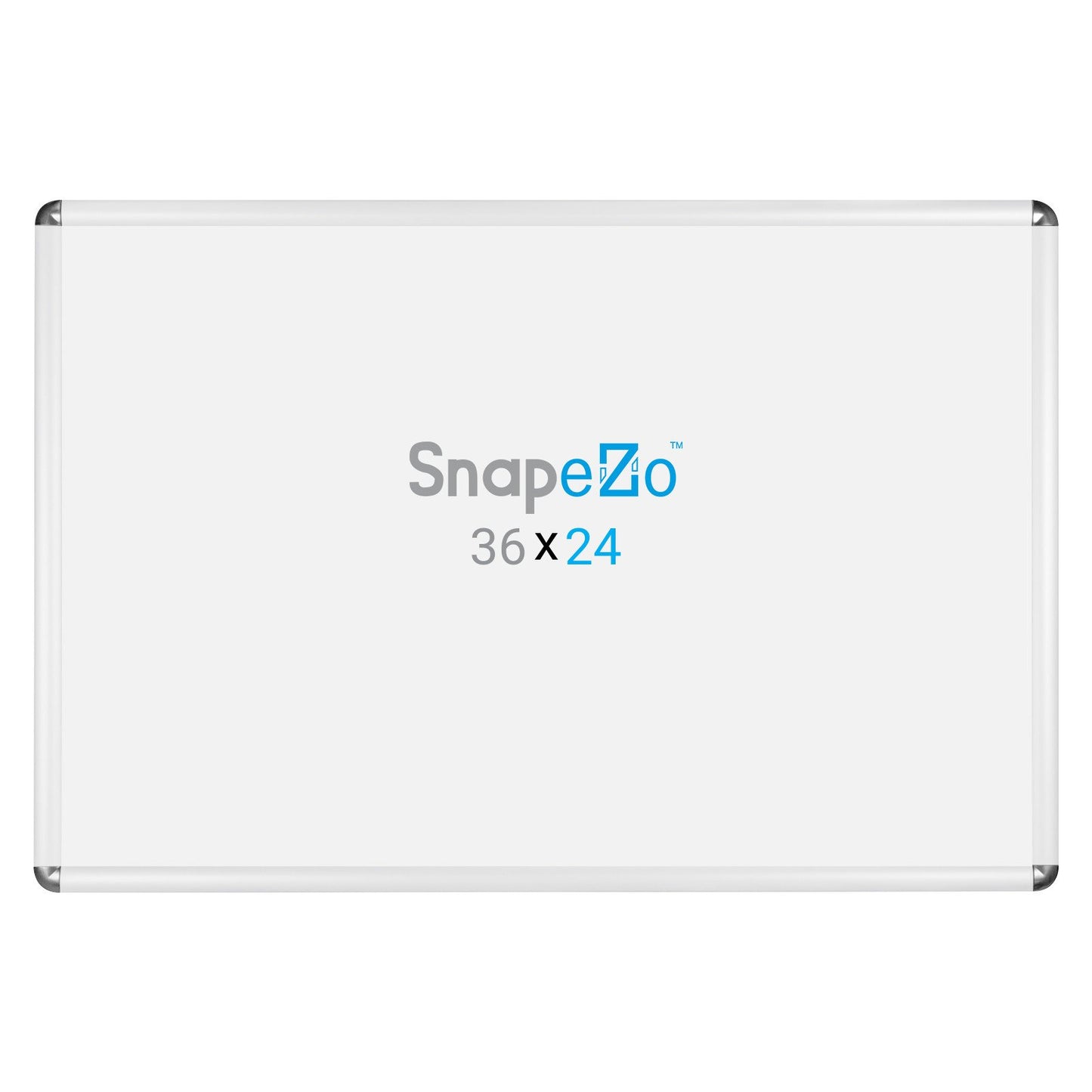 SnapeZo® 60,96 x 91,44 cm Marco a presión blanco de esquinas redondeadas - Perfil de 25 mm