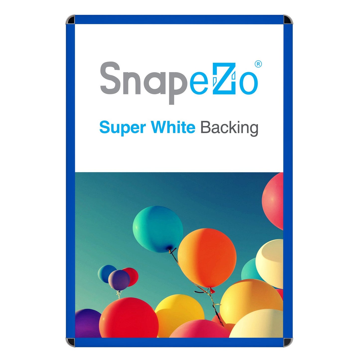 SnapeZo® 68.58 x 101.60 cm Blue Round-Cornered Snap Frame - 32MM Profile