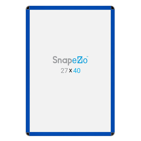 SnapeZo® 68,58 x 101,60 cm Marco a presión de esquinas redondeadas azul - Perfil de 32 mm