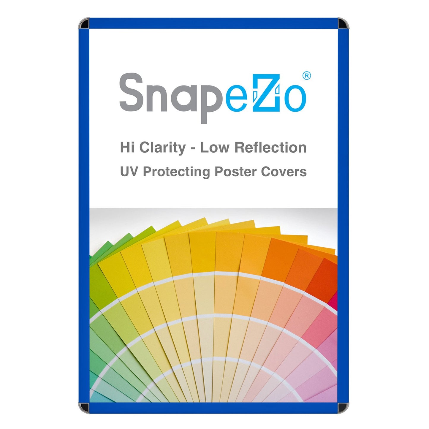 SnapeZo® 68.58 x 101.60 cm Blue Round-Cornered Snap Frame - 32MM Profile