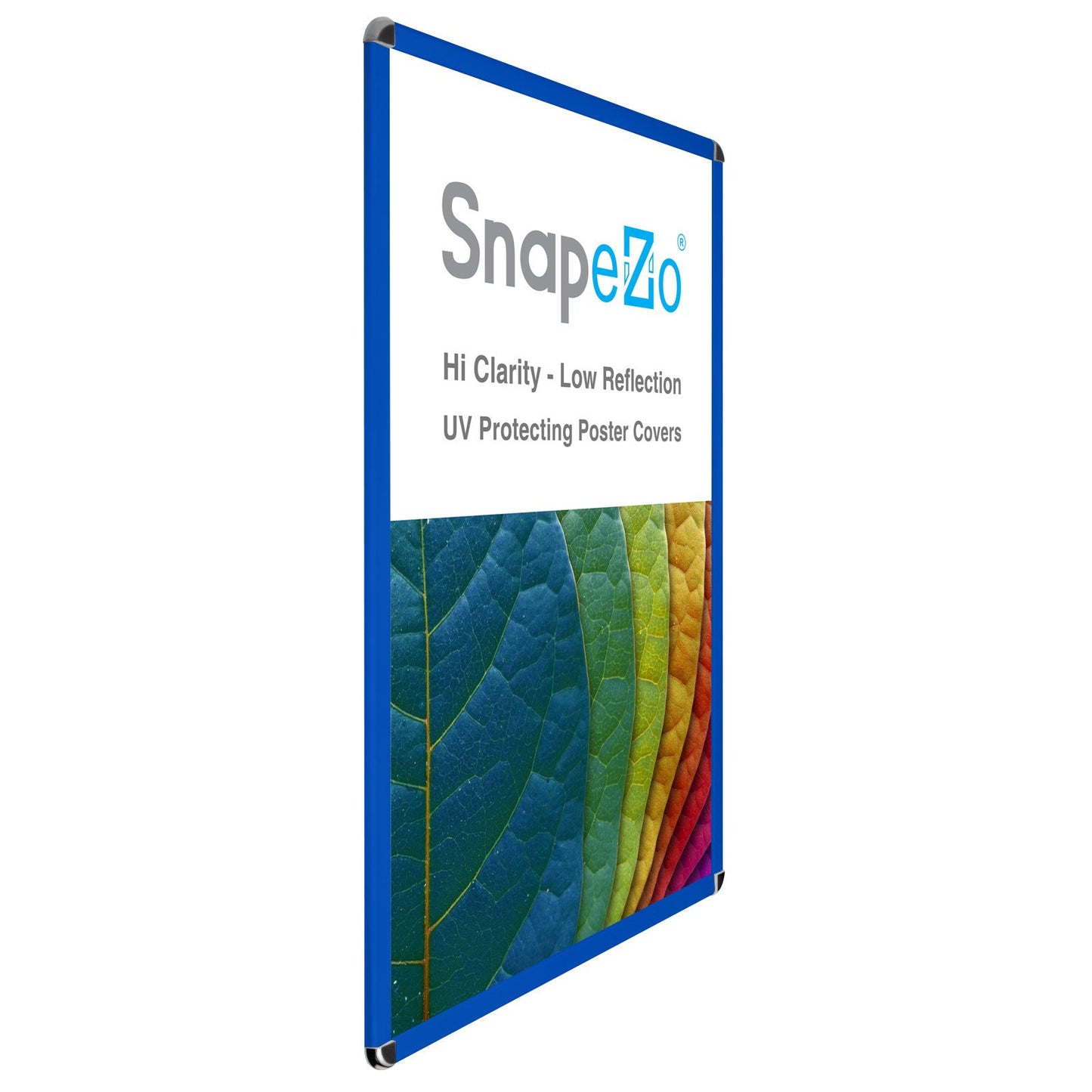 SnapeZo® 68.58 x 101.60 cm Blue Round-Cornered Snap Frame - 32MM Profile