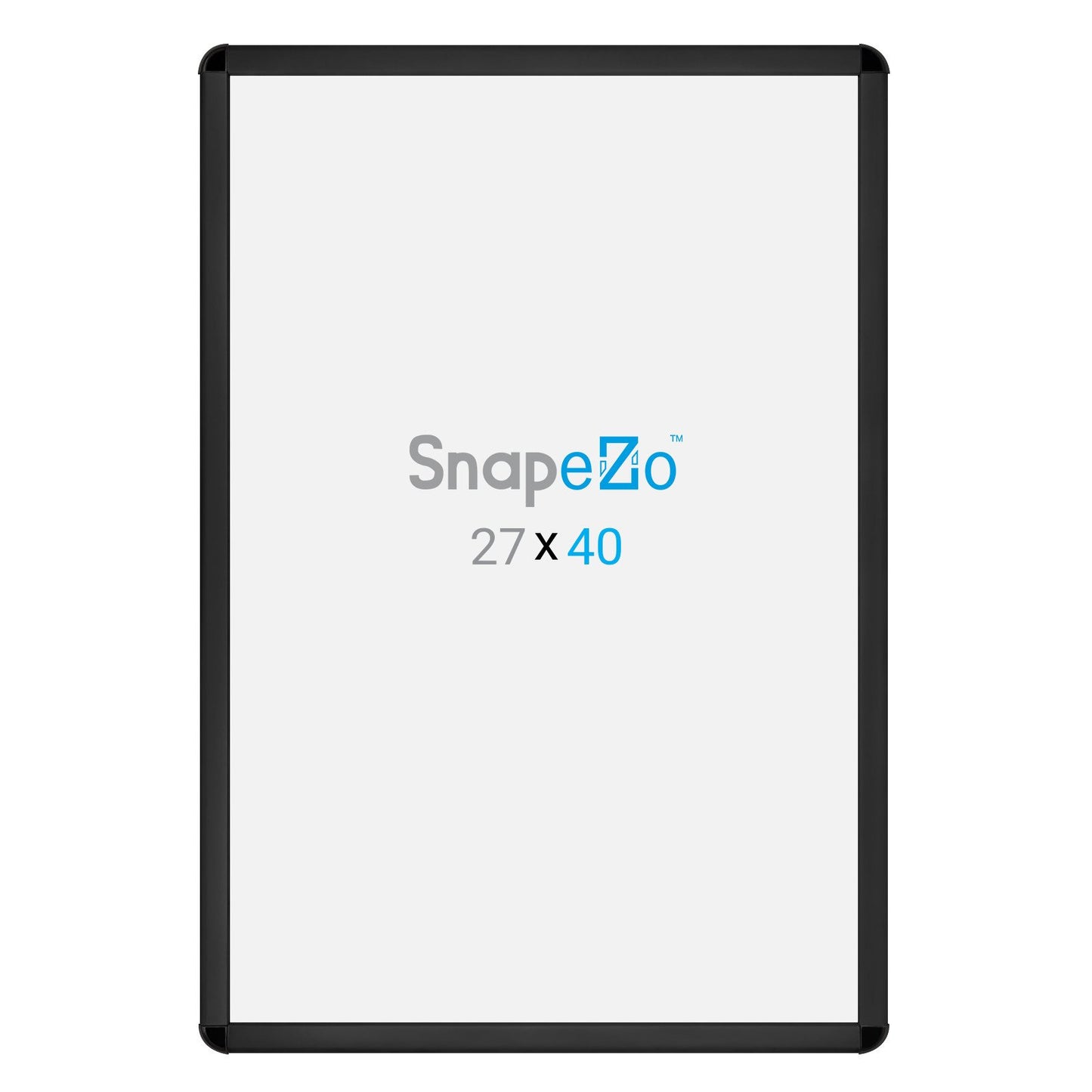 SnapeZo® 68,58 x 101,60 cm Marco a presión negro de esquinas redondeadas - Perfil de 32 mm