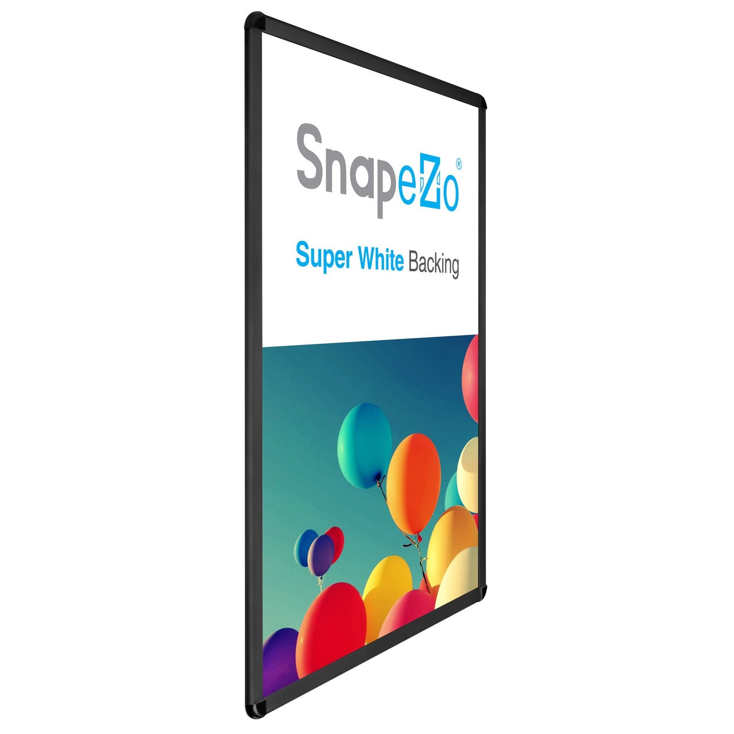 SnapeZo® 68.58 x 101.60 cm Black Round-Cornered Snap Frame - 32MM Profile