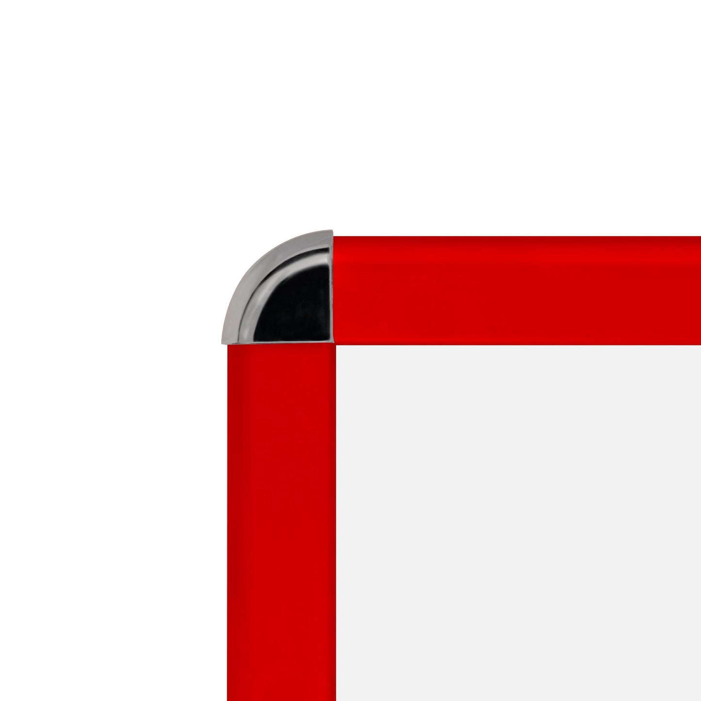 68,58 x 101,60 cm Marco a presión rojo de esquinas redondeadas - Perfil de 32 mm