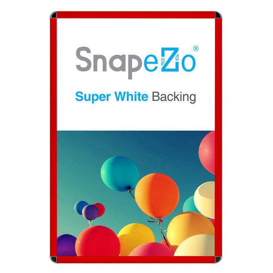 SnapeZo® 68.58 x 101.60 cm Red Round-Cornered Snap Frame - 32MM Profile