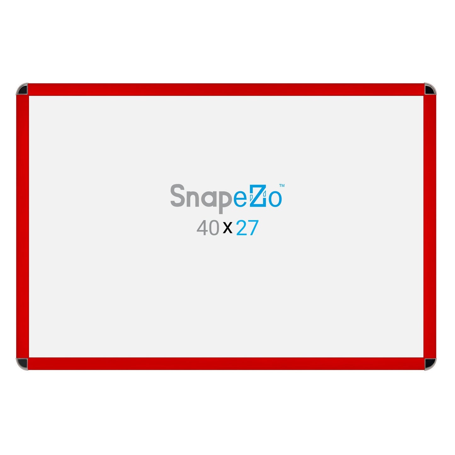 SnapeZo® 68,58 x 101,60 cm Marco a presión rojo de esquinas redondeadas - Perfil de 32 mm