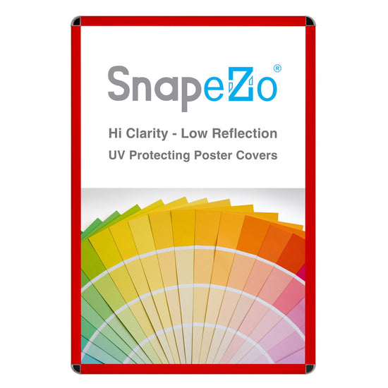 SnapeZo® 68.58 x 101.60 cm Red Round-Cornered Snap Frame - 32MM Profile