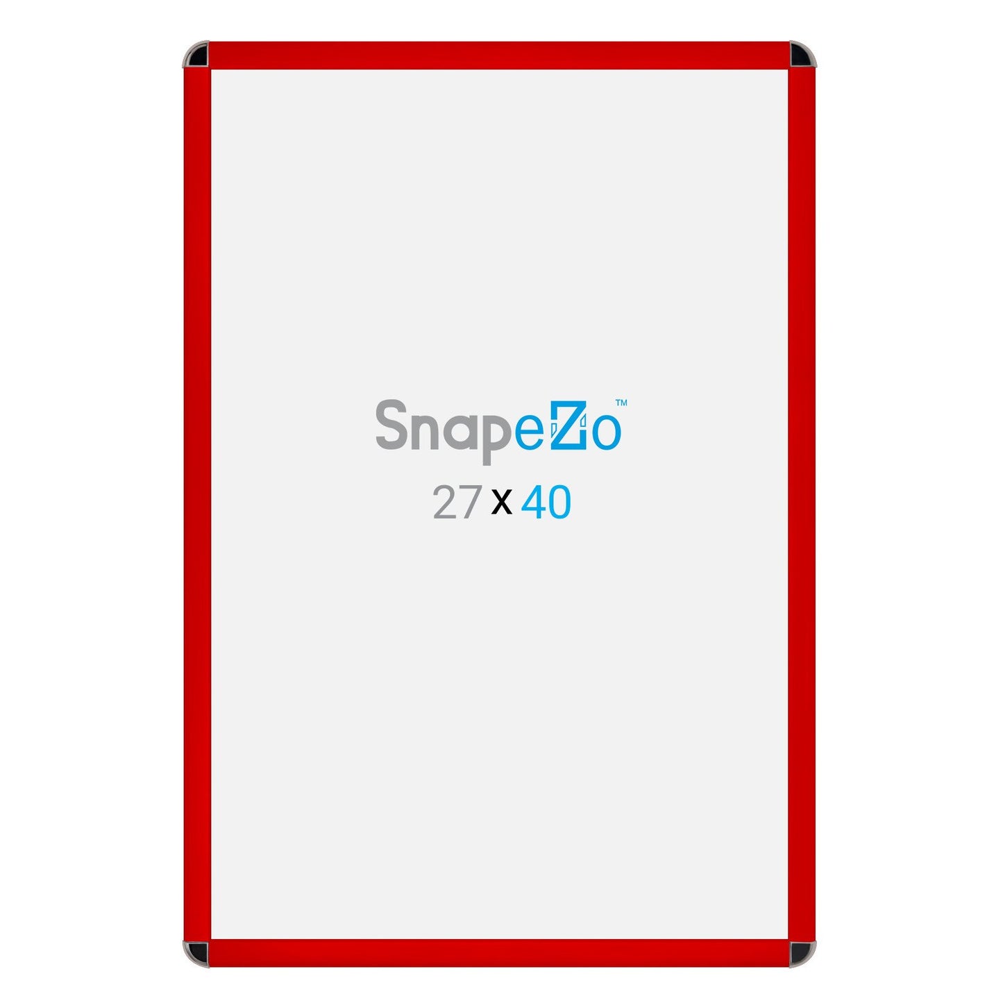 SnapeZo® 68,58 x 101,60 cm Marco a presión rojo de esquinas redondeadas - Perfil de 32 mm