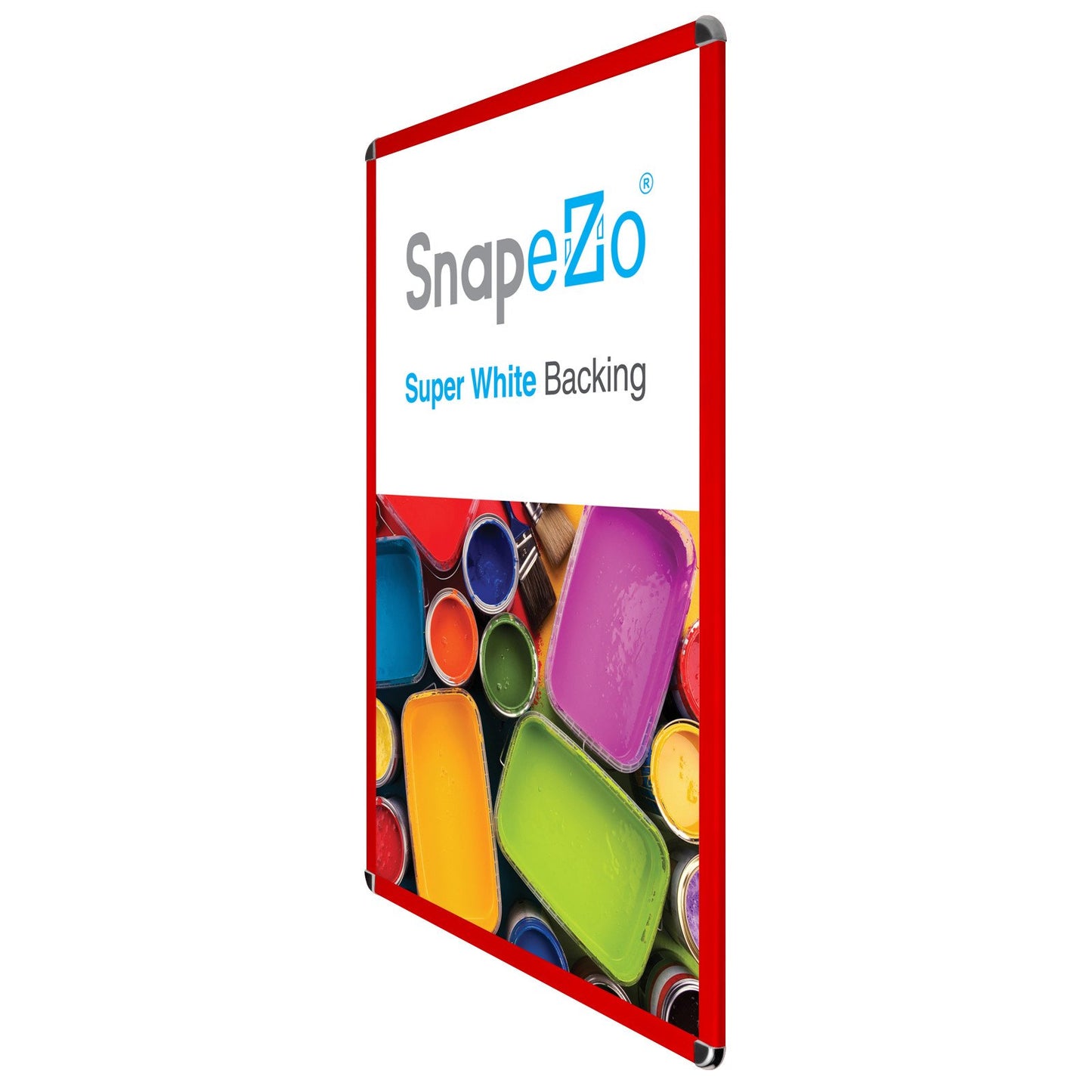 SnapeZo® 68.58 x 101.60 cm Red Round-Cornered Snap Frame - 32MM Profile