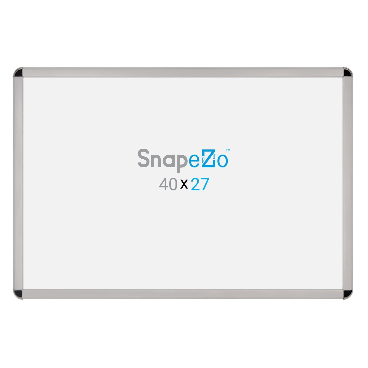 SnapeZo® 68.58 x 101.60 cm Silver Round-Cornered Snap Frame - 32MM Profile