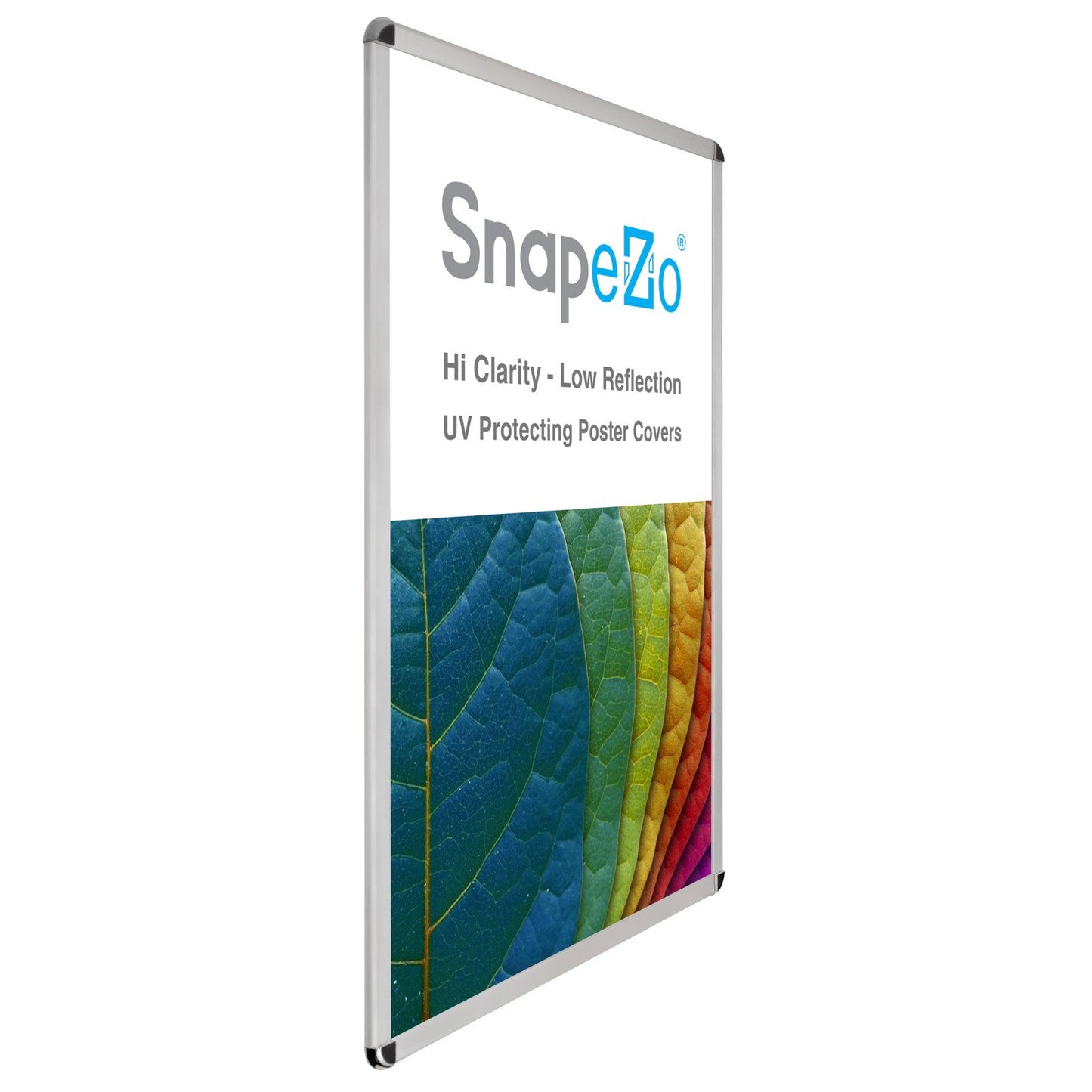 SnapeZo® 68.58 x 101.60 cm Silver Round-Cornered Snap Frame - 32MM Profile