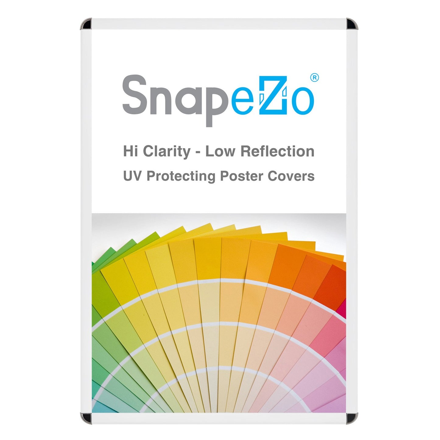 SnapeZo® 68.58 x 101.60 cm White Round-Cornered Snap Frame - 32MM Profile