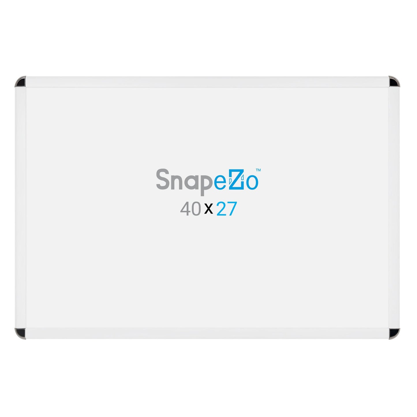 SnapeZo® 68.58 x 101.60 cm White Round-Cornered Snap Frame - 32MM Profile