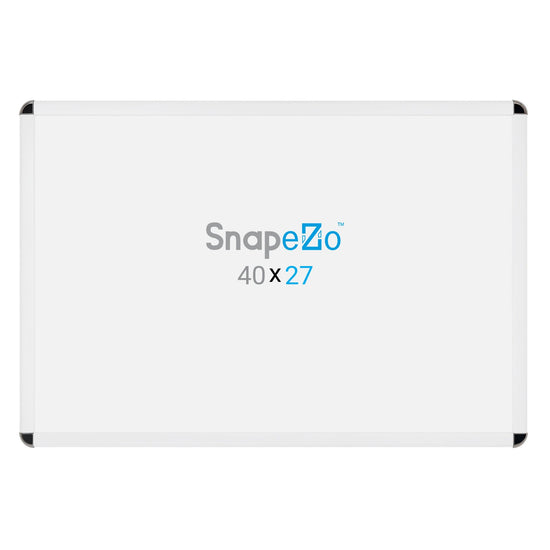 SnapeZo® 68.58 x 101.60 cm White Round-Cornered Snap Frame - 32MM Profile